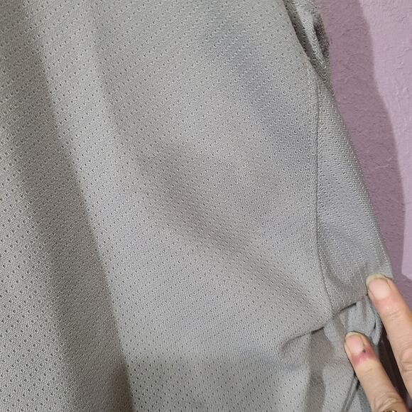 Adult L *STAINED* AVALANCHE Jersey CCM NHL Large Gray LS Center Ice CCM VTG 90s - Picture 12 of 13